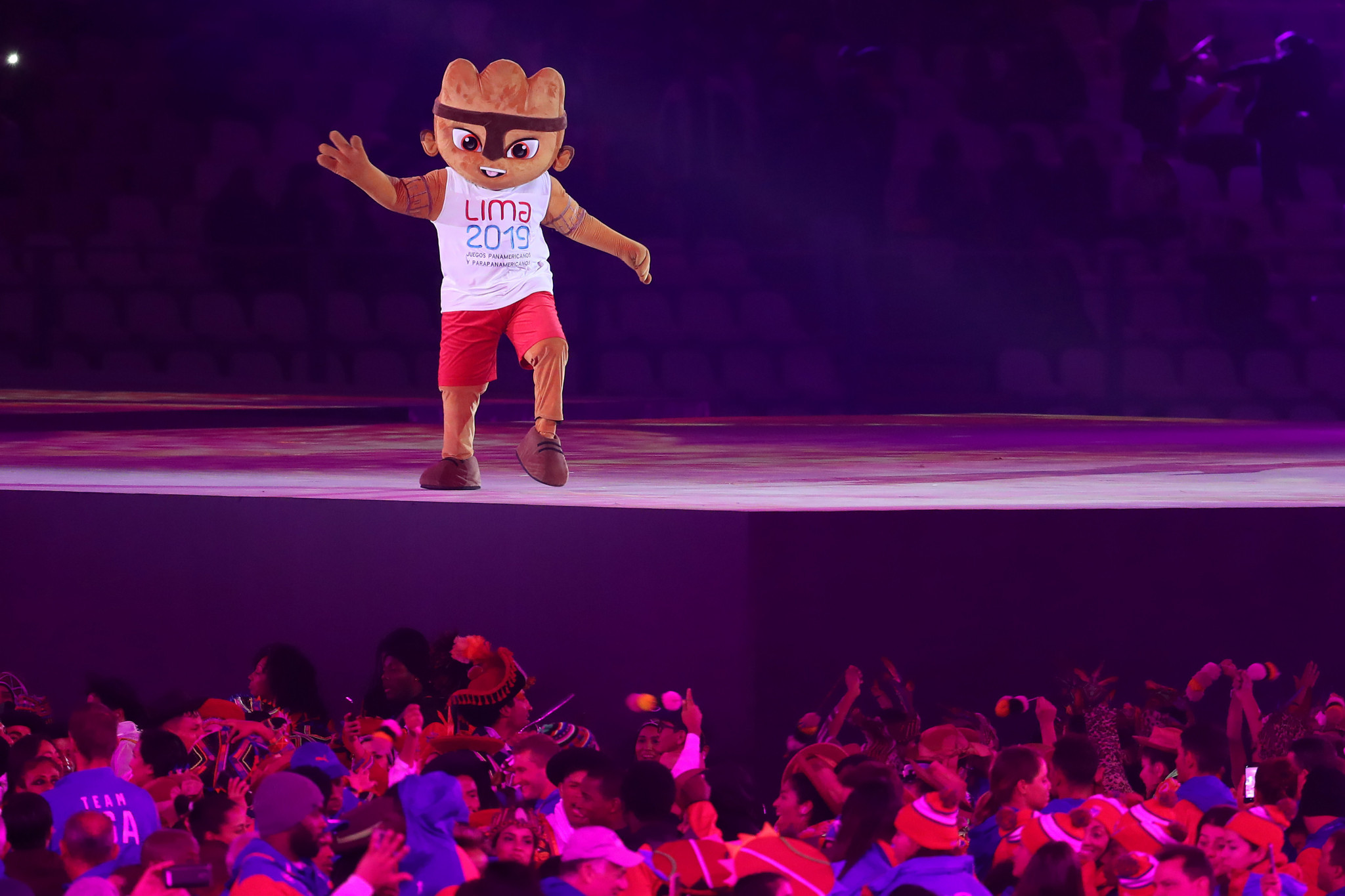 The Lima 2019 mascot, Milco, made his last appearance at the Games ©Getty Images