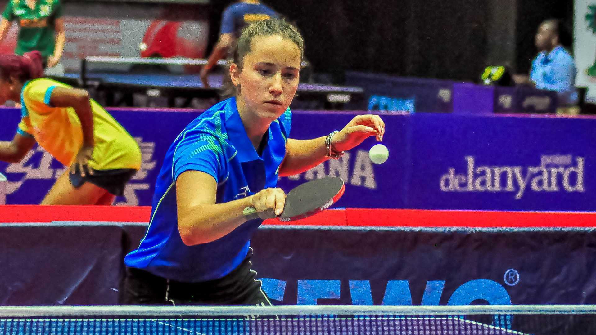 Romania's Andreea Dragoman came through a thrilling seven-game match in the first preliminary round of the women's singles event ©ITTF