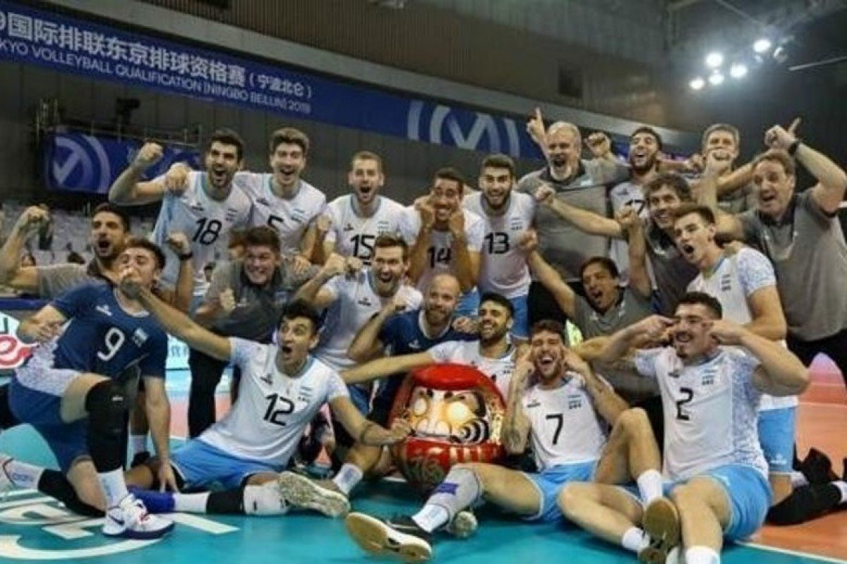 Argentina's men's team has been criticised for the slant-eyed gesture at the FIVB Men's Volleyball Intercontinental Olympic Qualification Tournament in Ningbo in China ©Instagram
