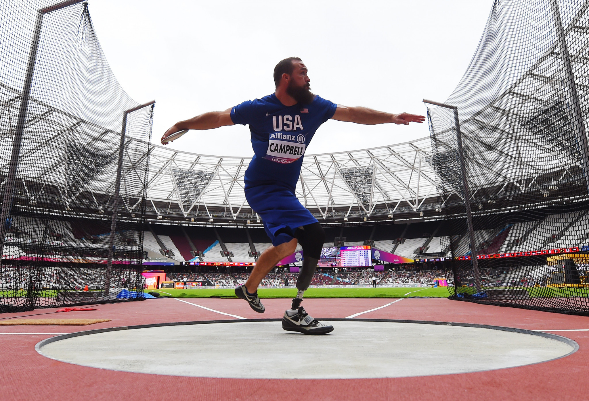 Discus thrower Jeremy Campbell is one of 36 Paralympic champions selected for the US team to compete at the Parapan American Games in Lima ©Getty Images