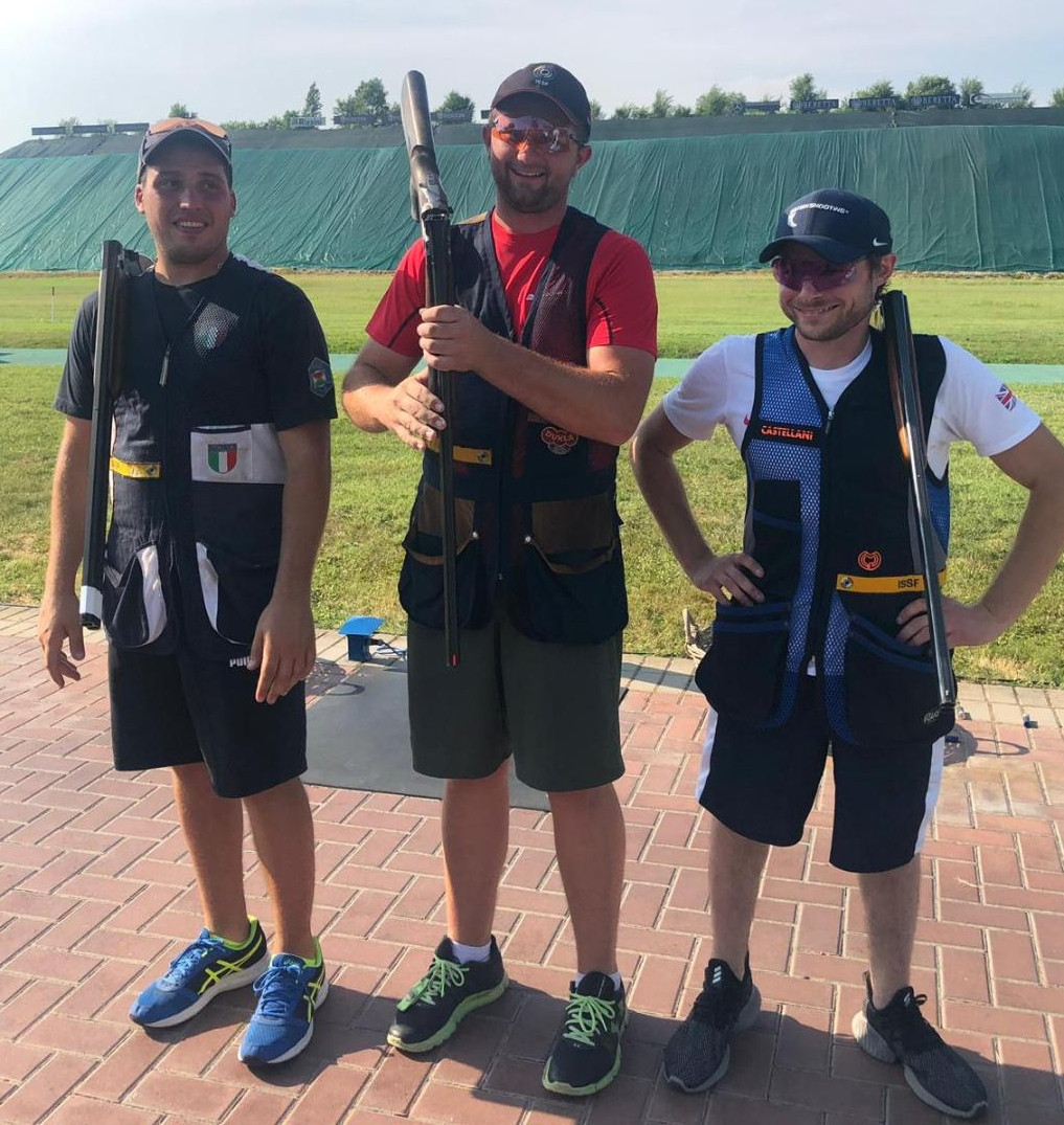 Tomáš Nýdrle of the Czech Republic won the men's skeet title at the International Shooting Sport Federation World Championship in Italy ©British Shooting