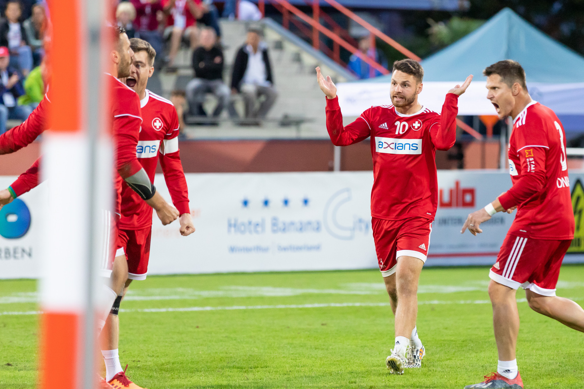 Hosts Switzerland were among the four teams that booked their place in the quarter-finals as action continued today at the International Fistball Association World Championship in Winterthur ©IFA 2019 Fistball World Championship