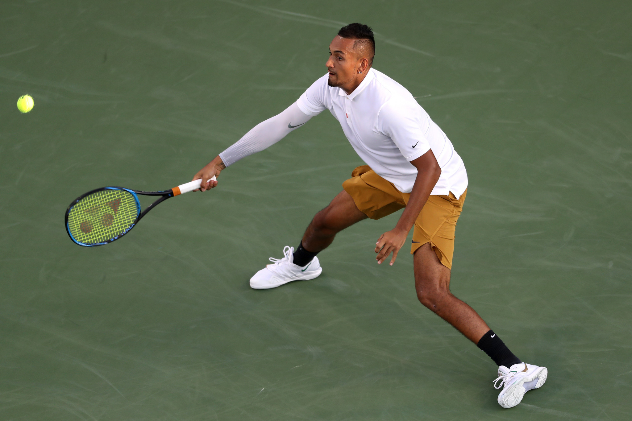 Australian Nick Kyrgios crashed out of Cincinnati Masters against Russian Karen Khachanov - but did not go quietly ©Getty Images
