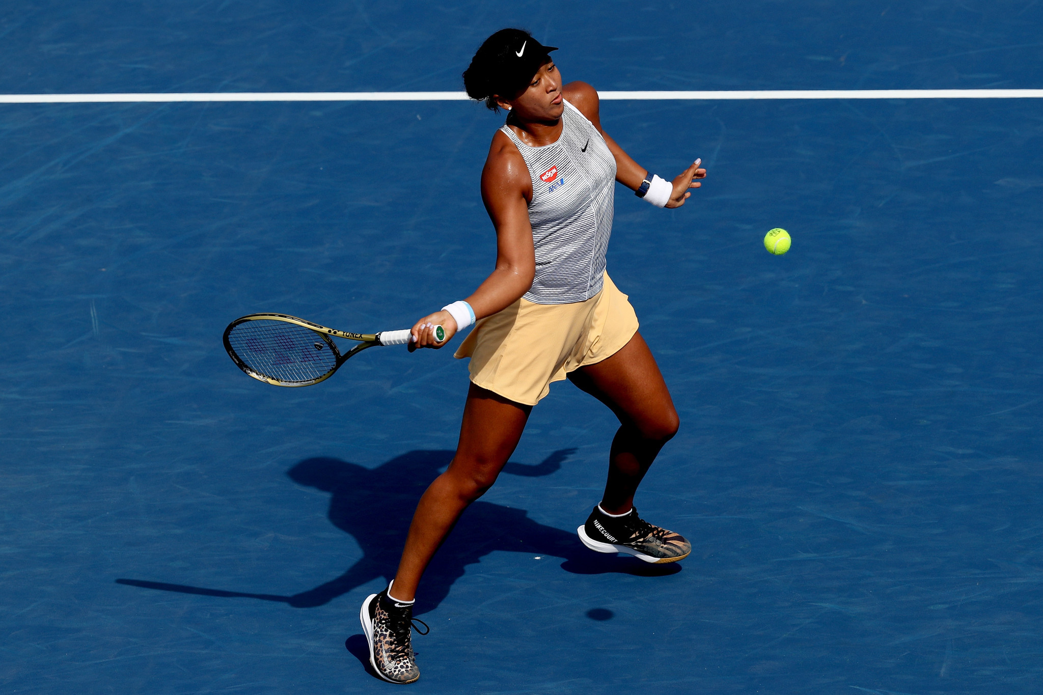 Naomi Osaka of Japan withdrew from her quarter-final clash with a knee injury ©Getty Images