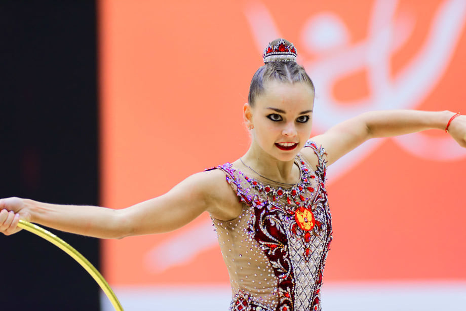 Arina Avelina had to settle for second place behind her twin sister Dina at Gymnastics Palace ©BGA