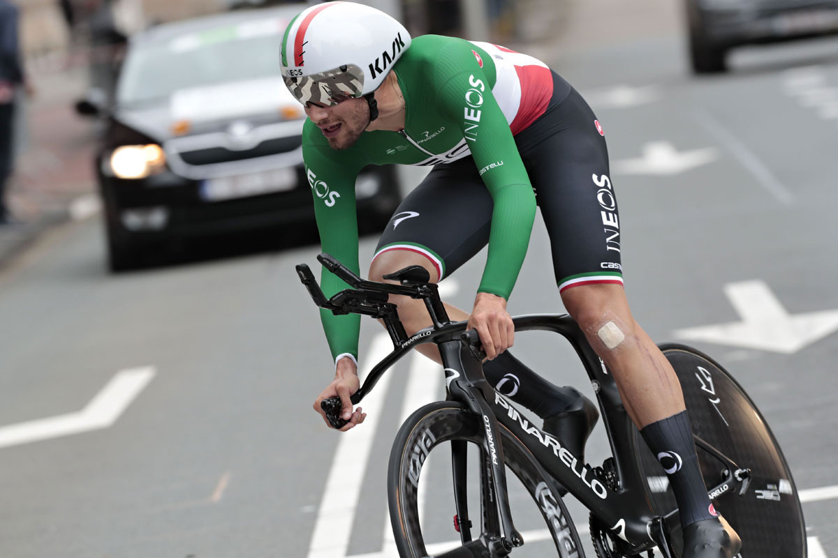 Filippo Ganna won the time trial at the BinckBank Tour ©UCI