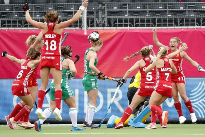 England held off a late Irish fightback to secure their opening victory in Pool B ©England Hockey