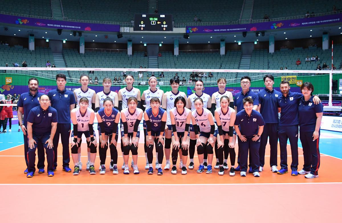 Hosts South Korea beat Iran on day one of Asian Women's Volleyball Championships