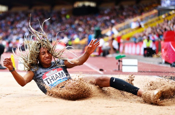 Olympic, world and European heptathlon champion Nafissatou Thiam of Belgium set a national record of 6.86m to win a hugely competitive long jump at today's IAAF Diamond League meeting in Birmingham ©Getty Images