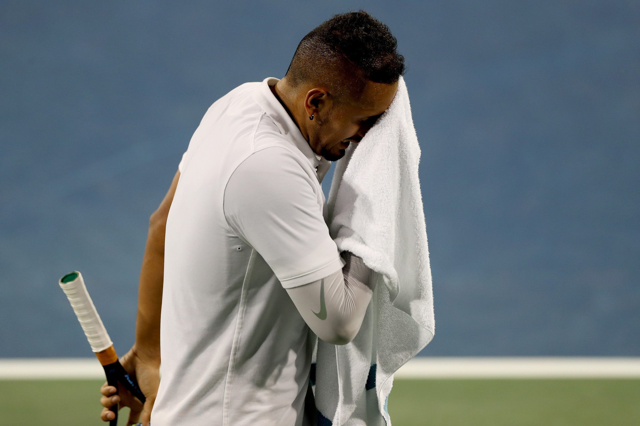 Nick Kyrgios suffered an on-court meltdown at the Cincinnati Masters, receiving a record ATP fine ©Getty Images