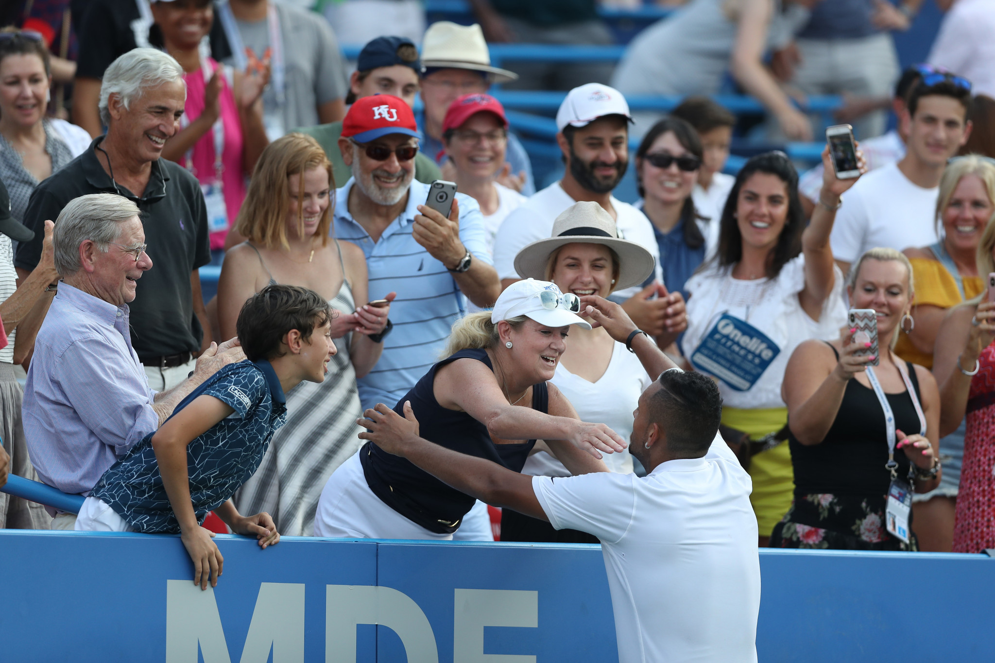 Nick Kyrgios asked a fan where he should serve his match-point in the final of the Washington Open, thanking her after her suggestion won him the tournament ©Getty Images