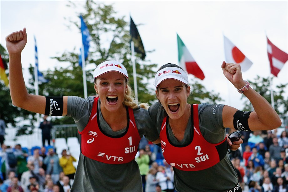 Switzerland's Joana Heidrich and Anouk Verge-Depre won the women's FIVB Beach World Tour event in Moscow ©FIVB