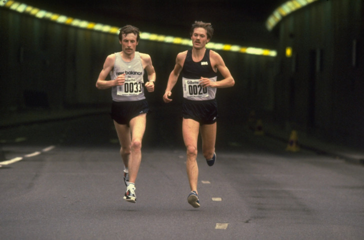 Dick Beardsley, left, and Inge Simonsen en-route to a famous finish at the first London Marathon in 1981 ©Getty Images