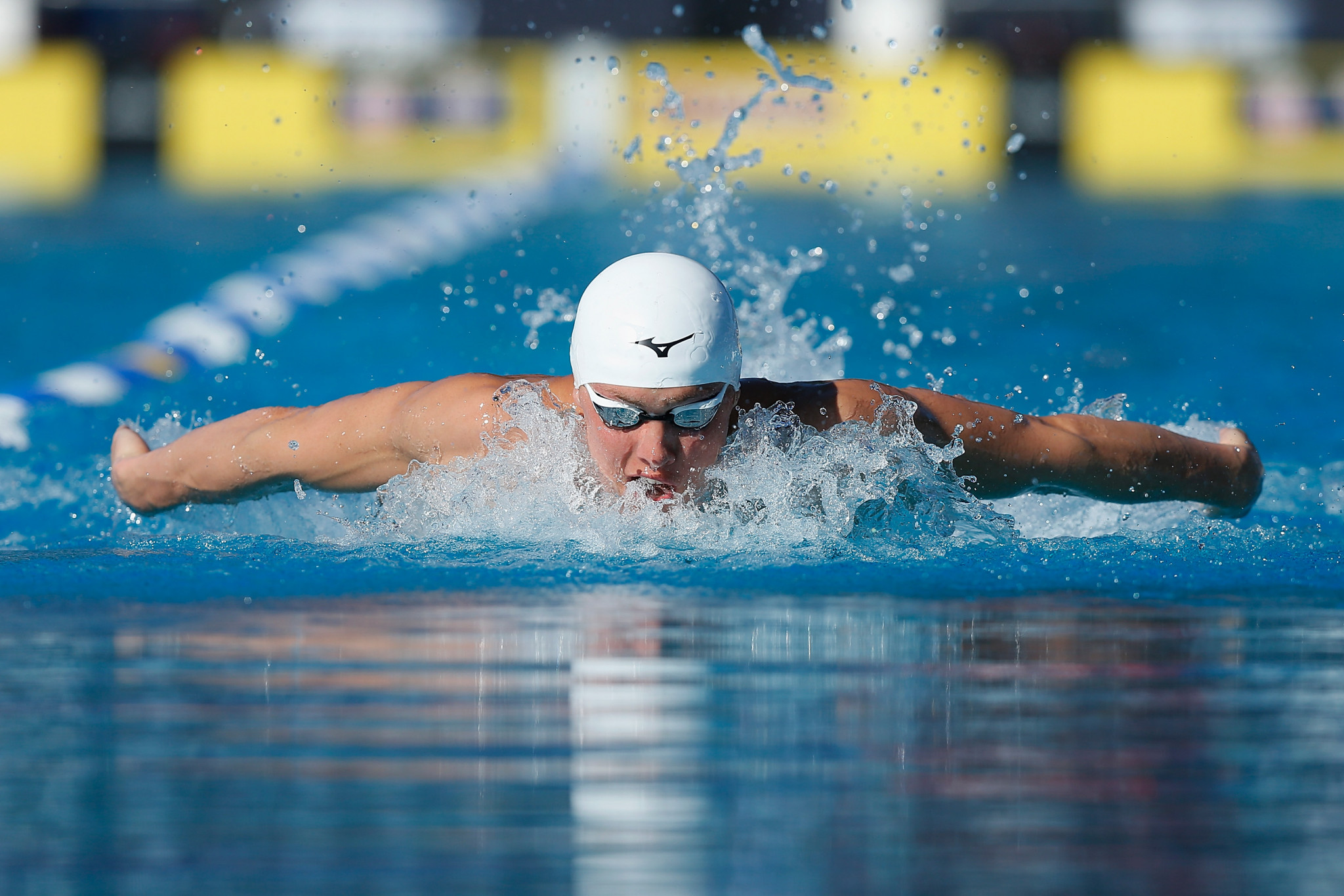 The United States' Carson Foster is among the swimmers looking to make their mark at the FINA World Junior Championships ©Getty Images