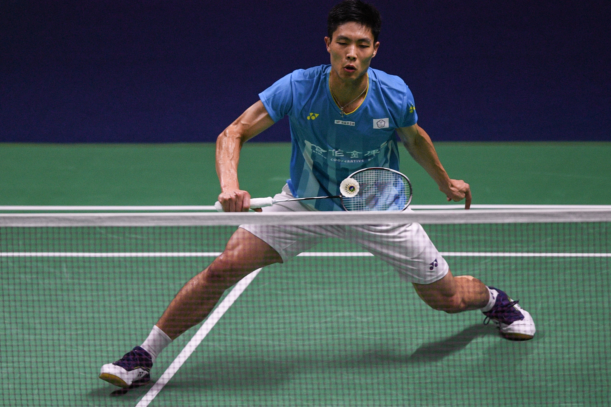 Second seed Chou Tien-chen was given a tough workout by Denmark's Hans-Kristian Vittinghus ©Getty Images