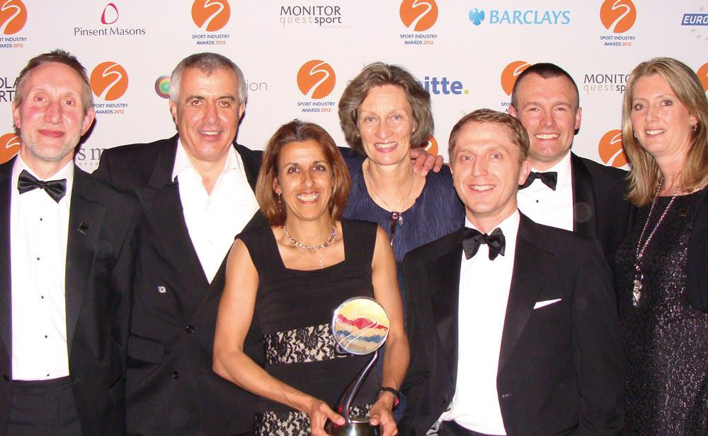 Zara Hyde Peters, third from left, was formerly chief executive at British Triathlon, where she oversaw a successful period for the sport and helped increase participation ©Sports Industry Awards