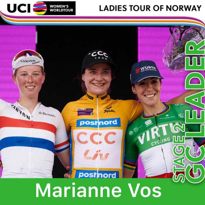 Vos wins second stage to take Ladies Tour of Norway race lead