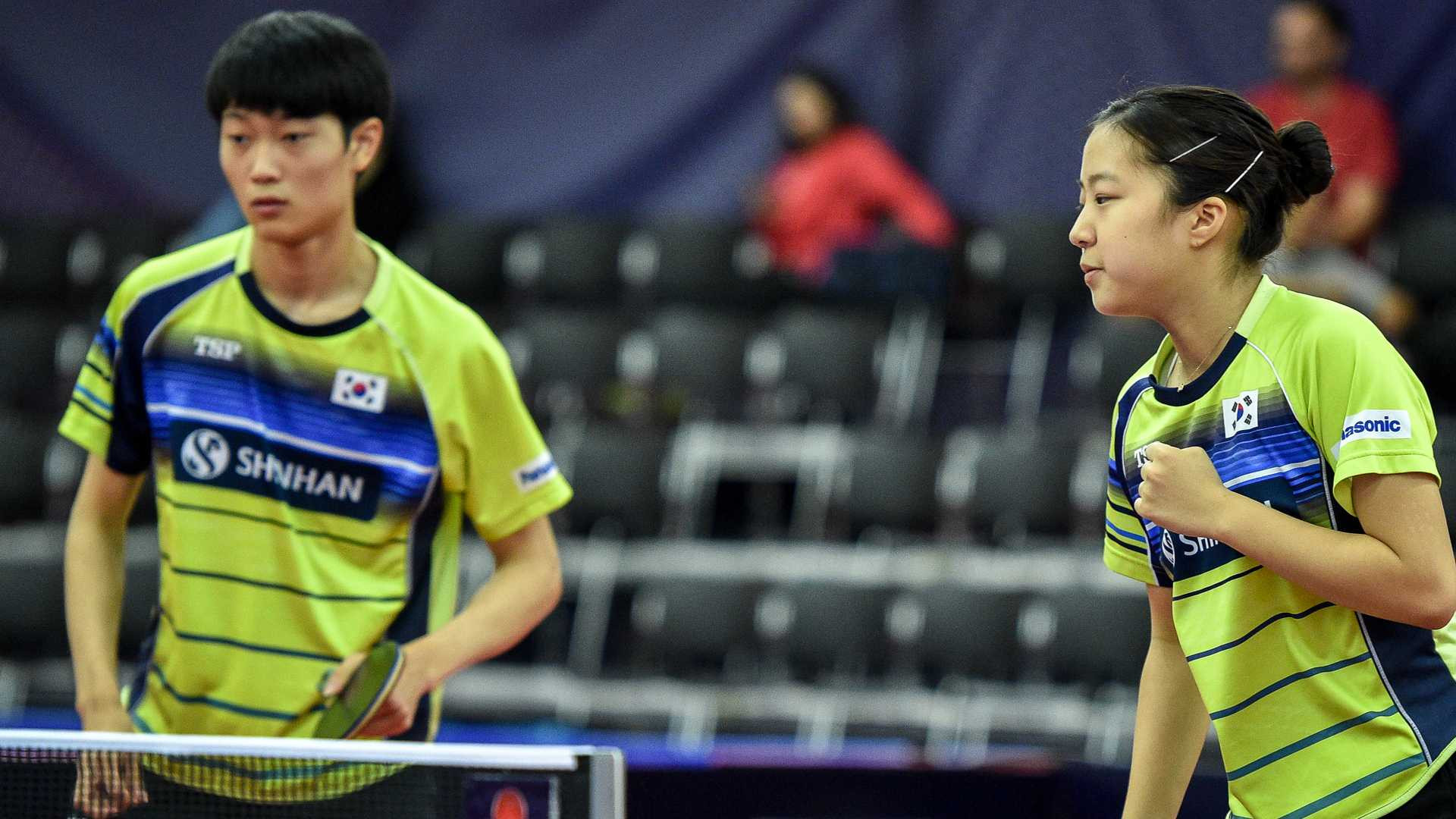 South Korean qualifiers Cho Dae-seong and Shin Yubin won the mixed doubles event ©ITTF