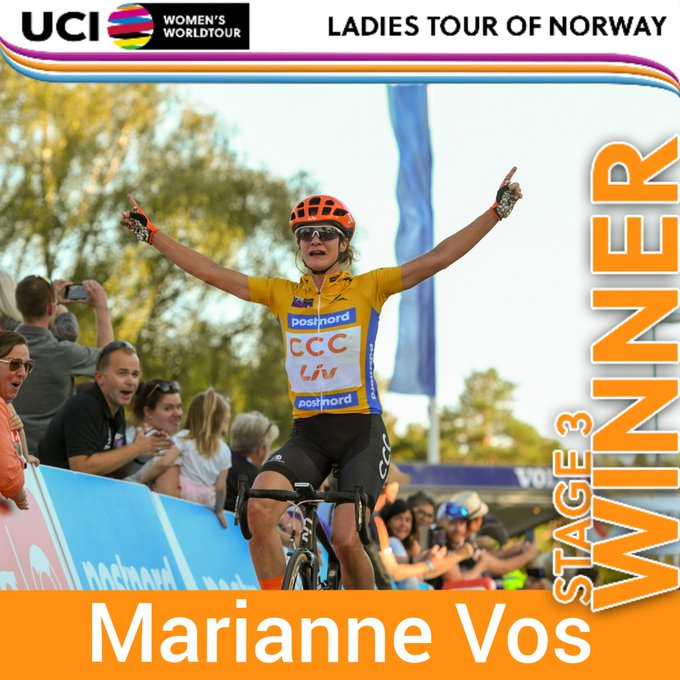 Vos strengthens lead at Ladies Tour of Norway with second stage win