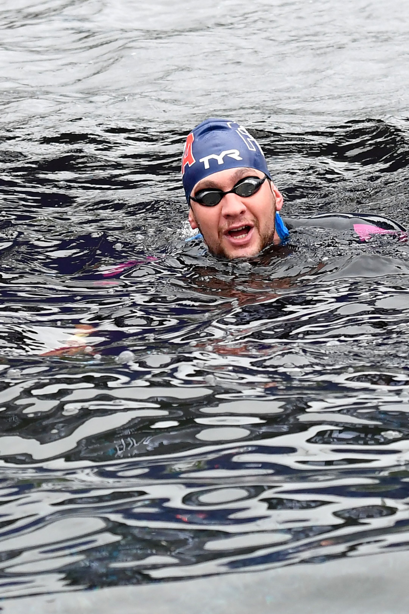 Axel Reymond of France was too strong in the UltraMarathon Swim Series race in Ohrid ©Getty Images