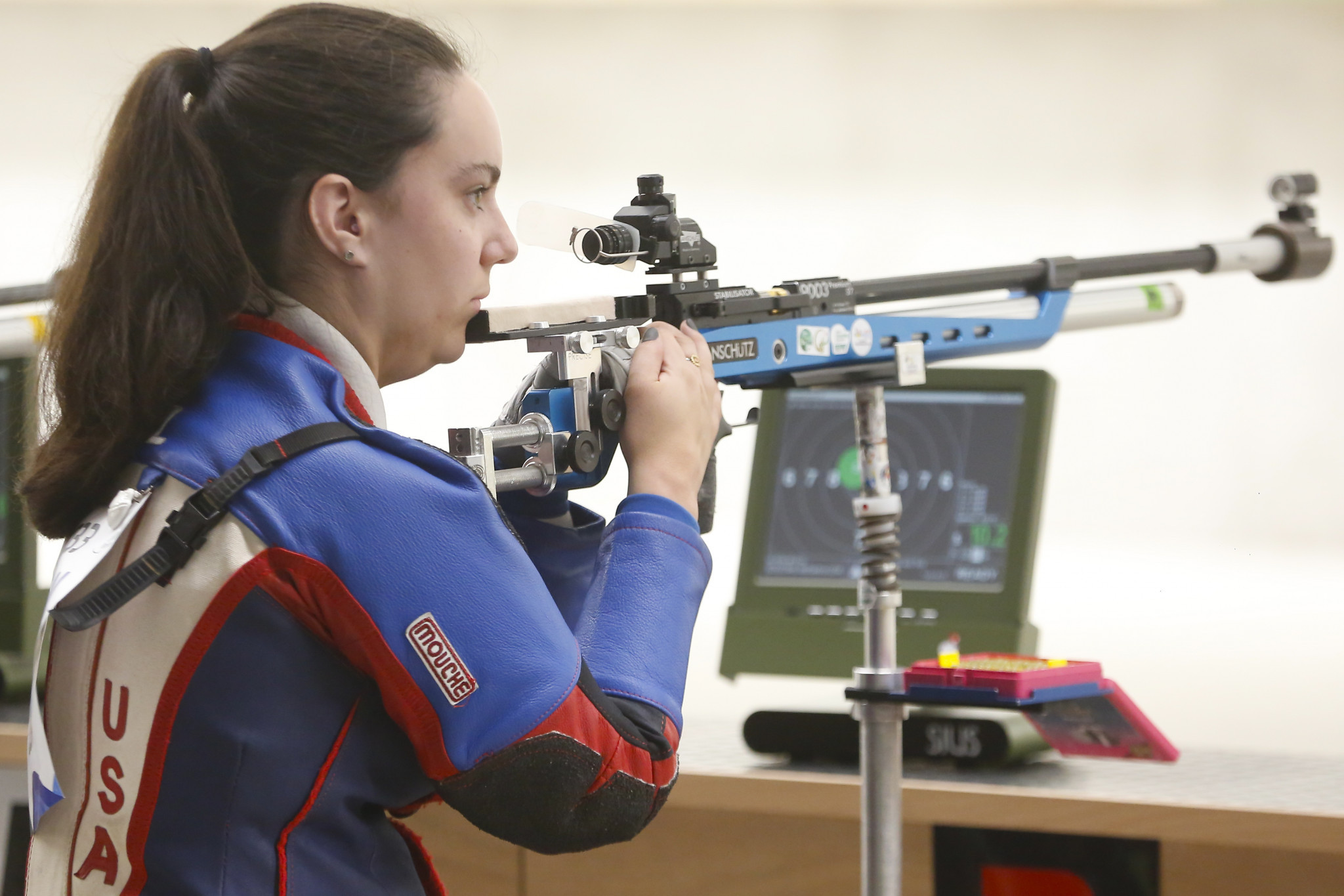 Mckenna Dahl of the United States was the victor in the mixed 10 metre air rifle stand SH2 at the Lima 2019 Parapan American Games ©Lima 2019