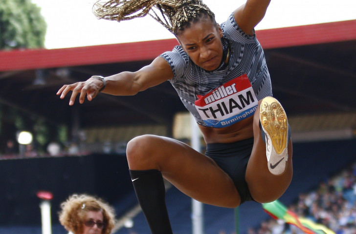The brilliance of athletes such as world heptathlon champion Nafissatou Thiam, pictured winning the long jump at this month's IAAF Diamond League meeting in Birmingham, demands a regular, and equal, showcase, world decathlon champion Kevin Mayer maintains ©Getty Images