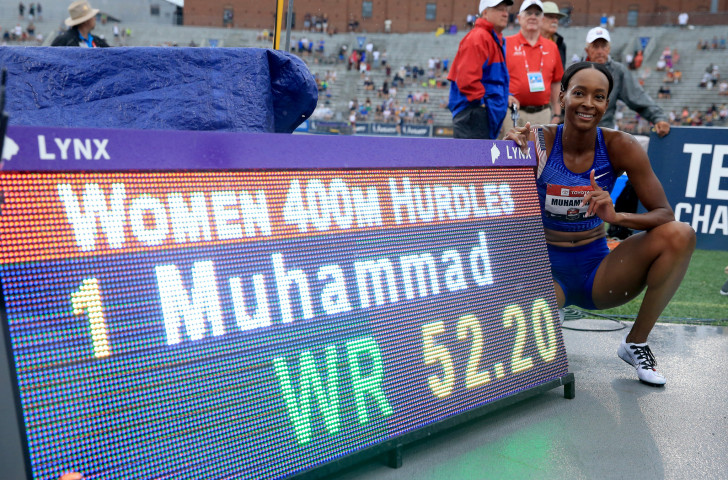 World record holder Dalilah Muhammad is up against a strong field in the 400m hurdles in Zurich ©Getty Images