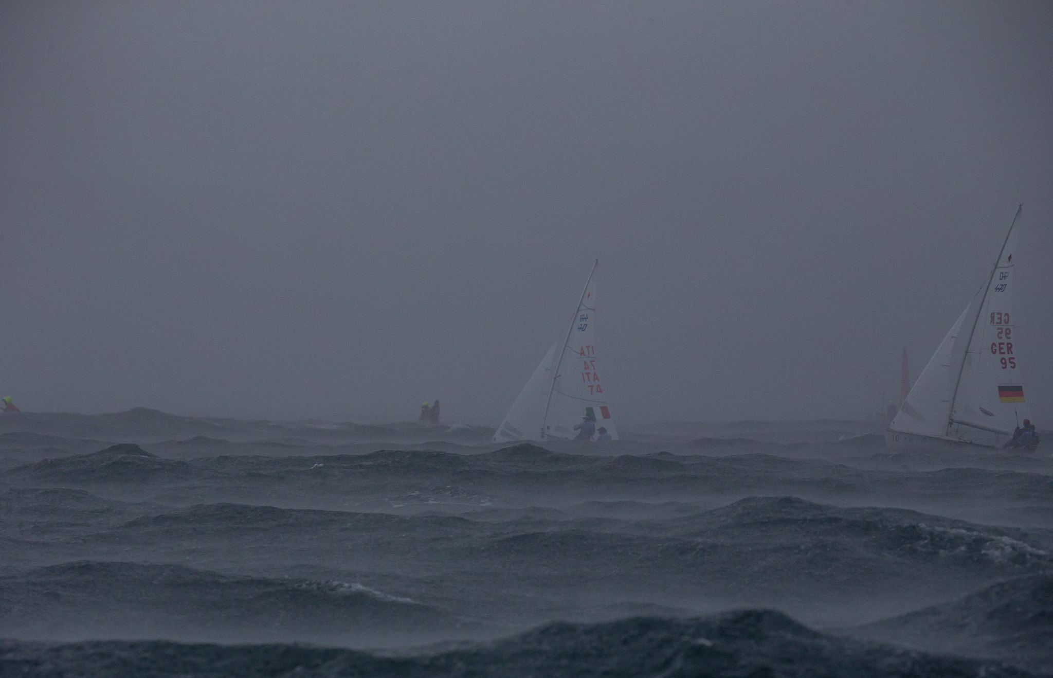 The tough conditions were in contrast to yesterday's light breezes ©World Sailing