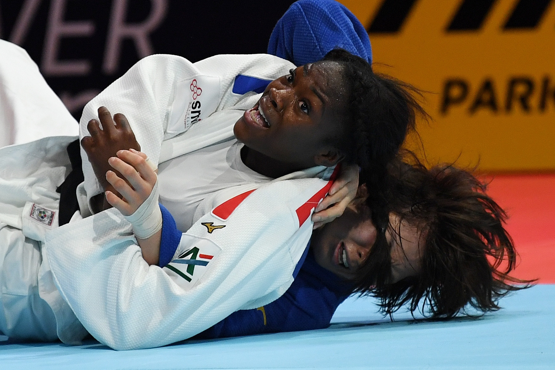 Clarisse Agbegnenou won her fourth world title, and third in succession, after a thrilling clash ©Getty Images