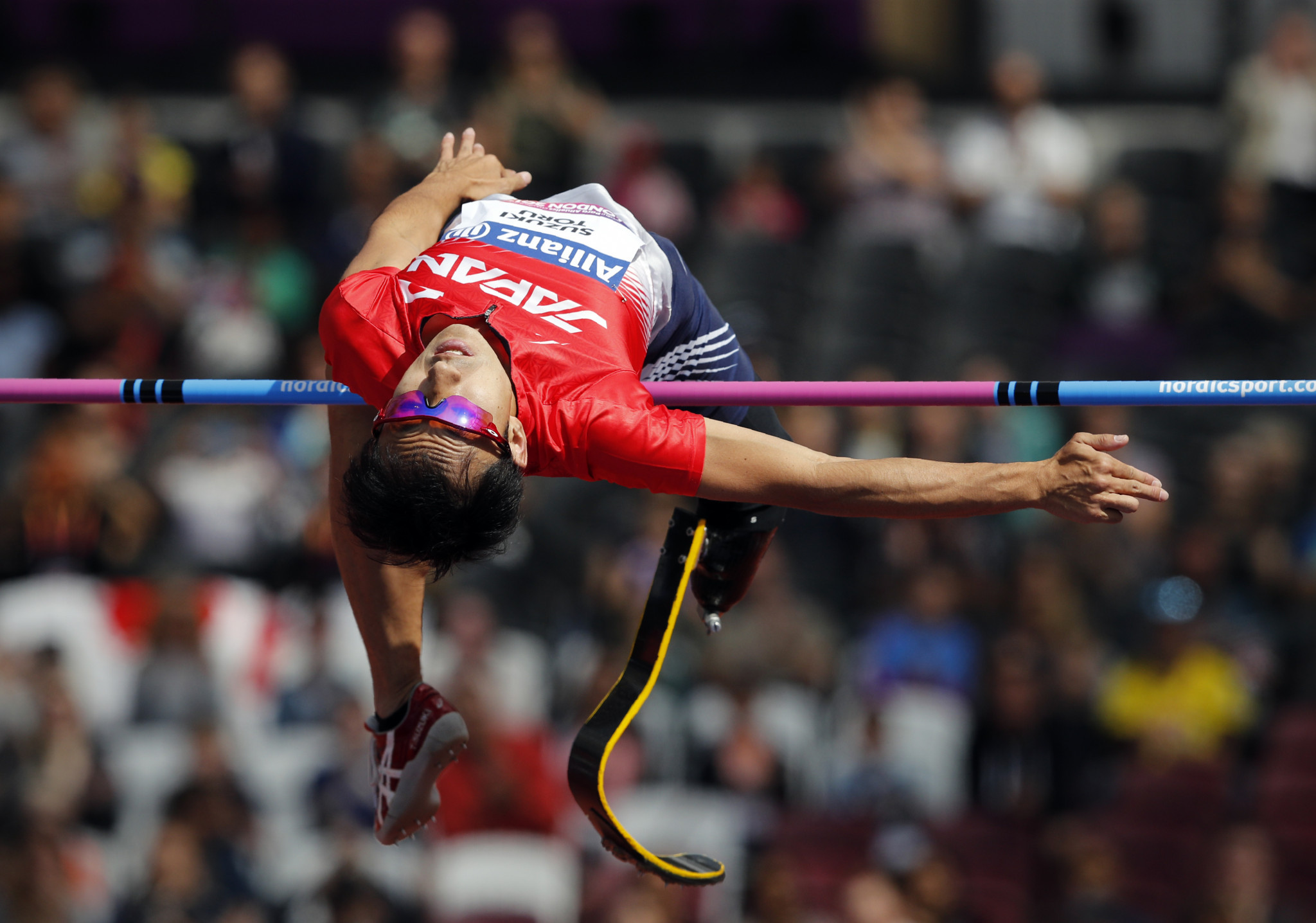 Japan's Toru Suzuki broke the men's high jump T64 world record ©Getty Images