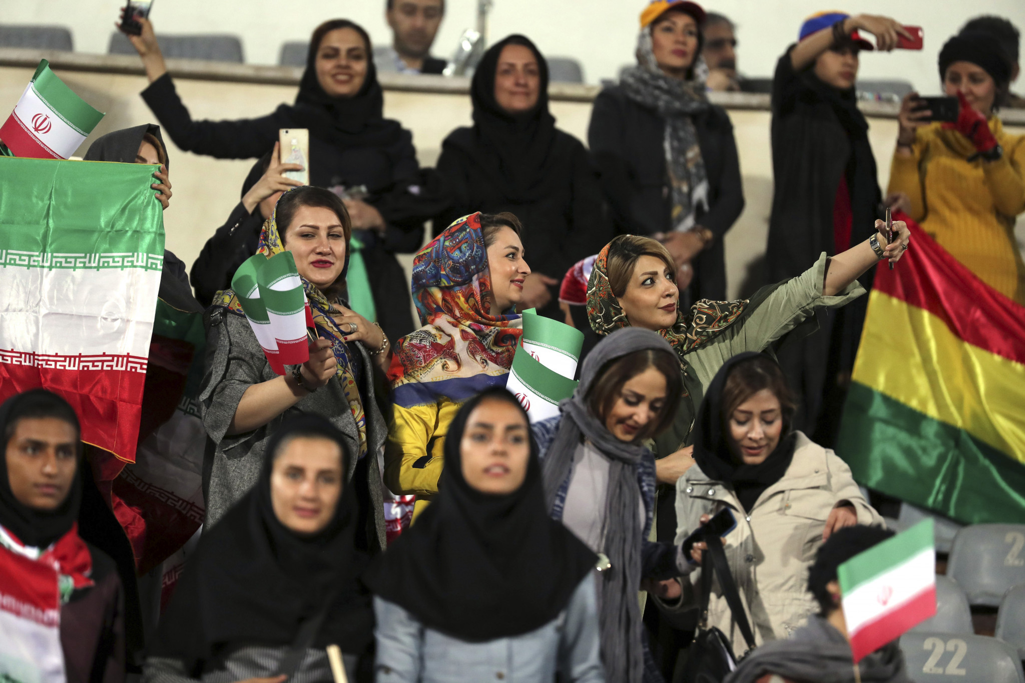 Women were allowed to watch Iran's friendly with Bolivia last October ©Getty Images