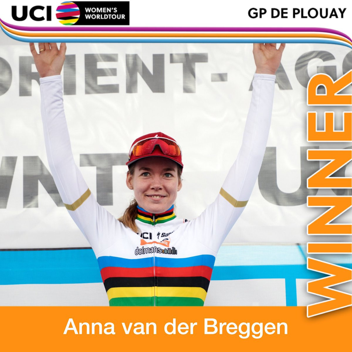 Anna van der Breggen was a cut above the rest at the GP de Plouay ©UCI_WWT/Twitter