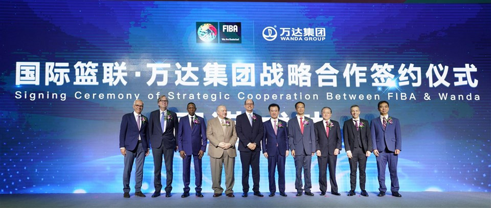 The strategic partnership between FIBA and the Wanda Group has been extended until 2031 following a signing ceremony in Beijing as the World Cup finals got underway ©FIBA