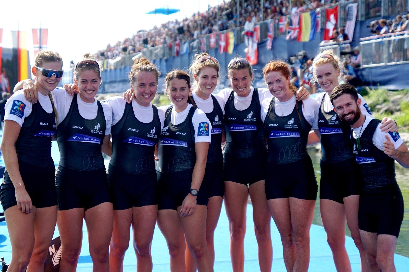 New Zealand claimed victory in the women's eight on the last day of the World Rowing Championships in Austria ©World Rowing