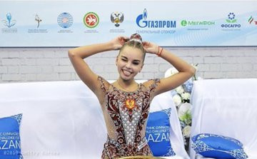 Dina Averina adds three gold medals to all-around title at FIG World Challenge Cup