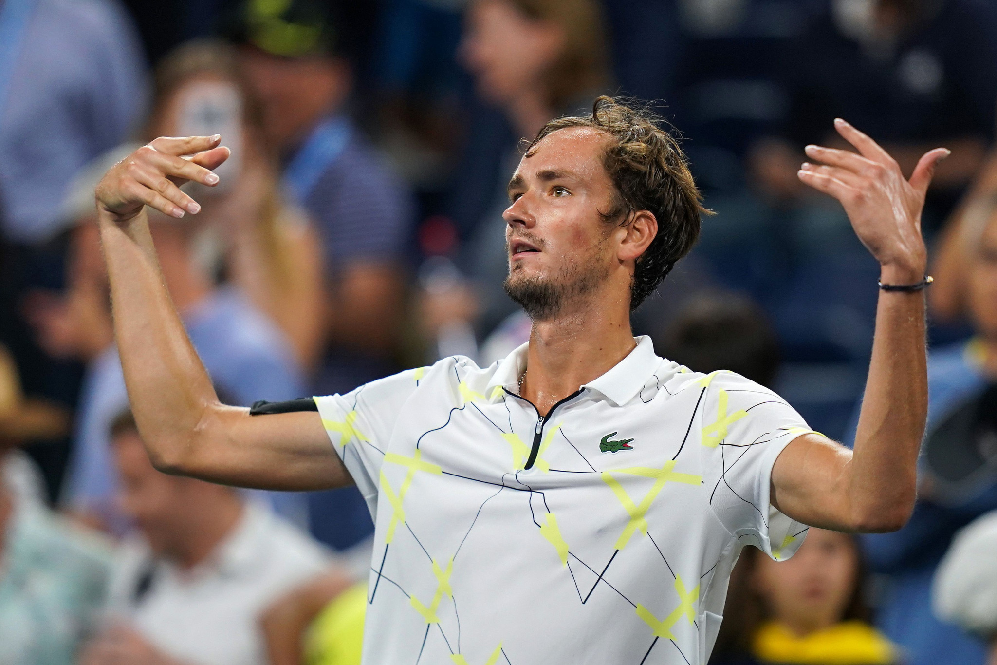 Daniil Medvedev played up to the jeering crowd again at Flushing Meadows ©Getty Images