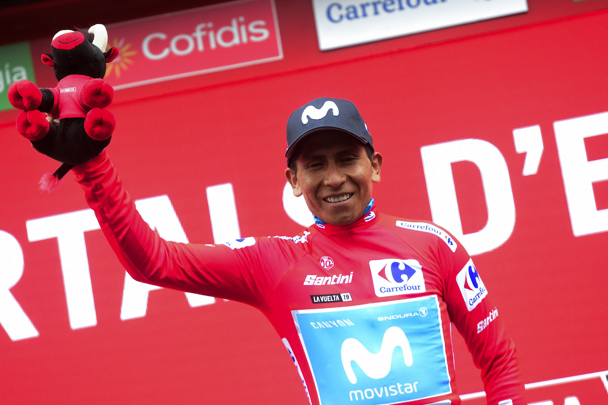 Colombian Nairo Quintana leads the 2019 Vuelta a España after nine of 21 stages ©Getty Images