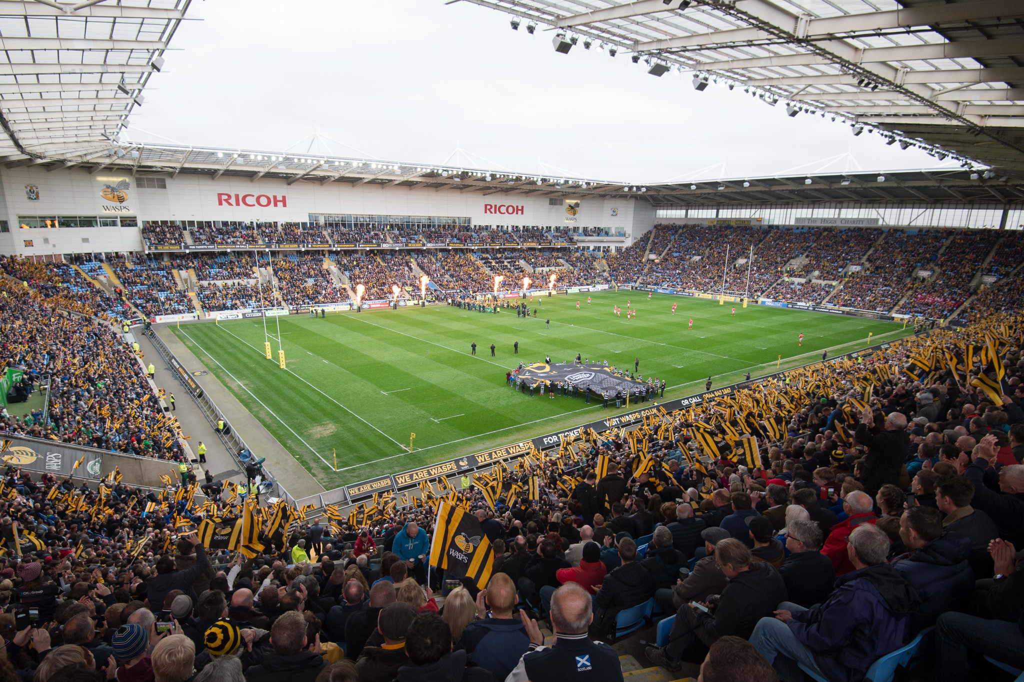 The Ricoh Arena in Coventry is the home ground of Premiership Rugby club Wasps ©Getty Images