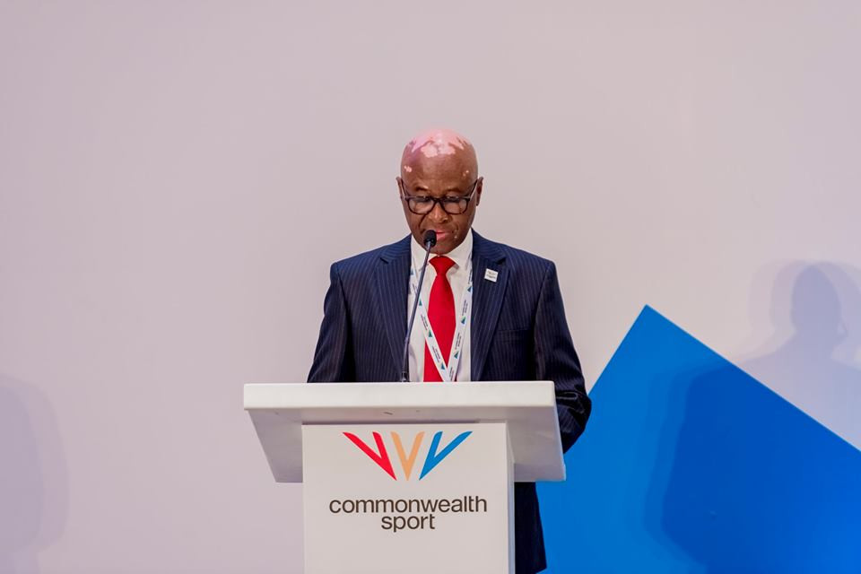 Rwanda Commonwealth Games Association President Valens Munyabagisha.helped open the event today ©Rwanda CGA
