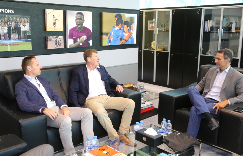 NZOC President Mike Stanley visited Qatar to discuss future collaboration ©Aspire Academy