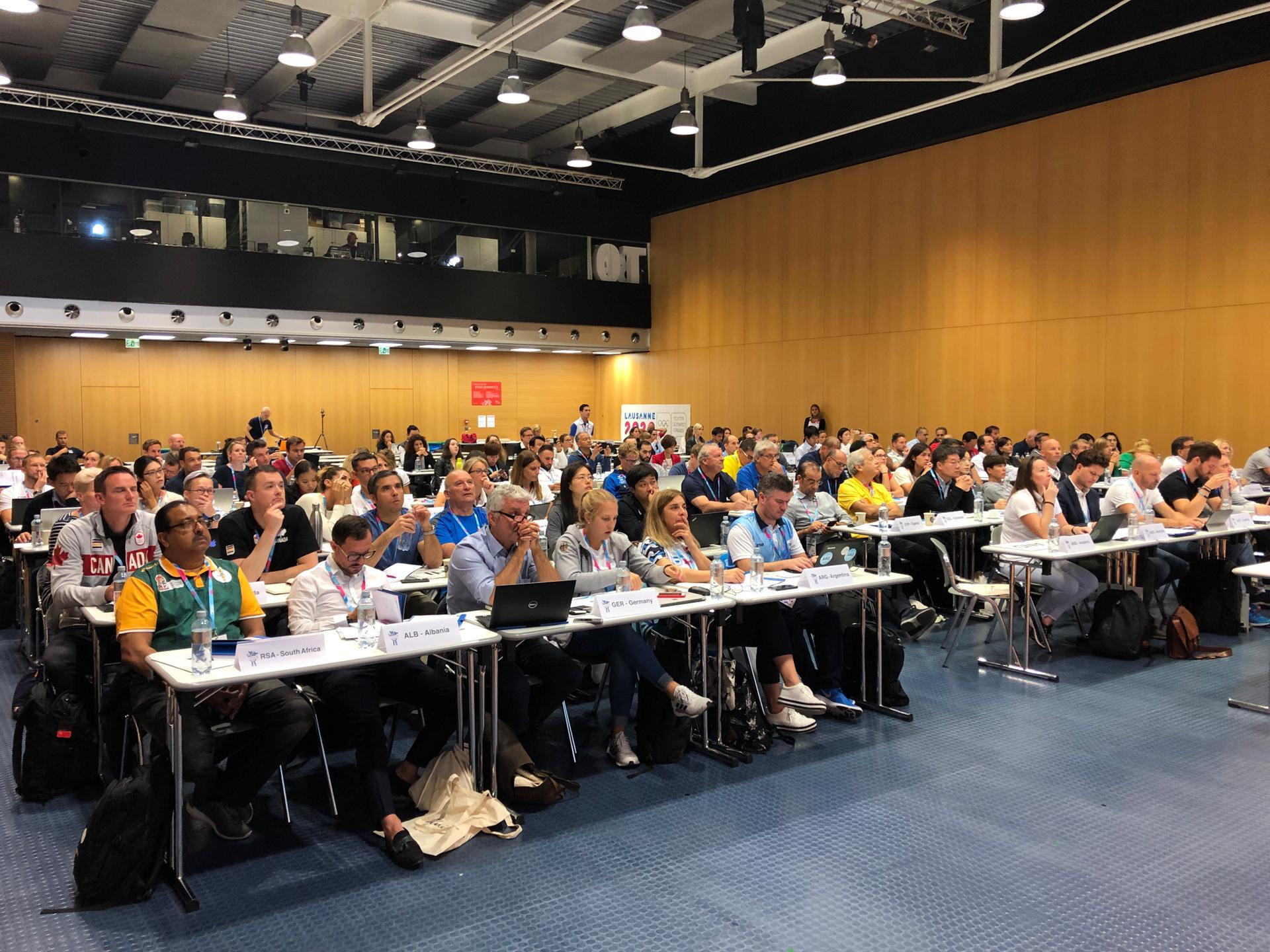 The Chef de Mission seminar offered NOC representatives a last chance to inspect preparations before the start of the Games ©Lausanne 2020