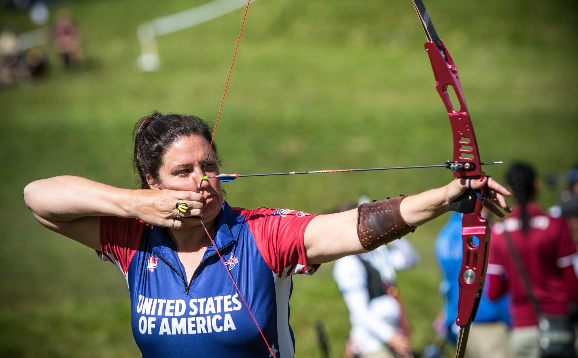 Fawn Girard topped women's barebow qualification ©World Archery