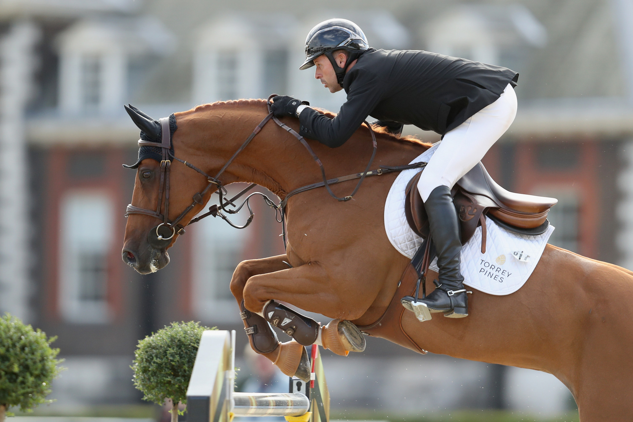 Show jumper Eric Lamaze has claimed a decision to reduce team sizes at the Tokyo 2020 Olympics will be "disastrous" ©Getty Images