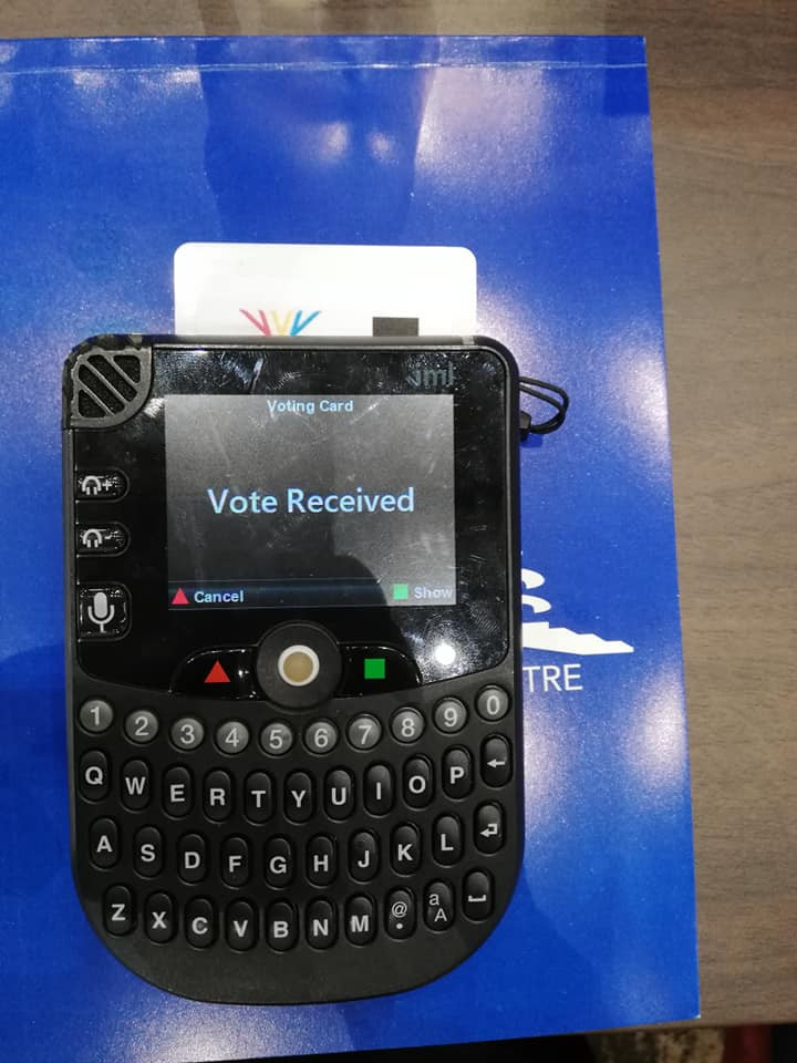 An electronic voting system was used to elect three new vice-presidents ©Twitter