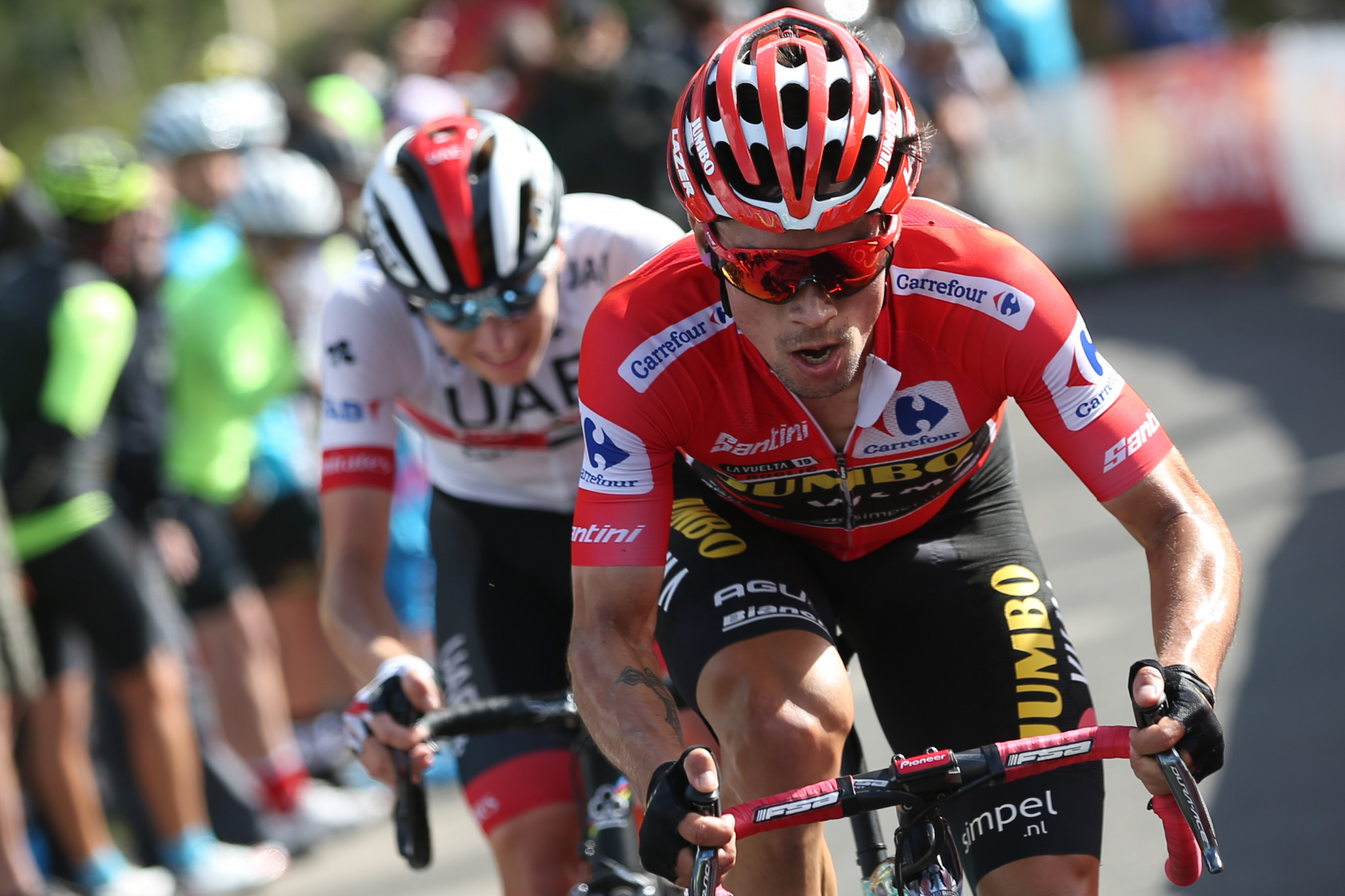 Roglič tightens grip on Vuelta a España by extending overall lead