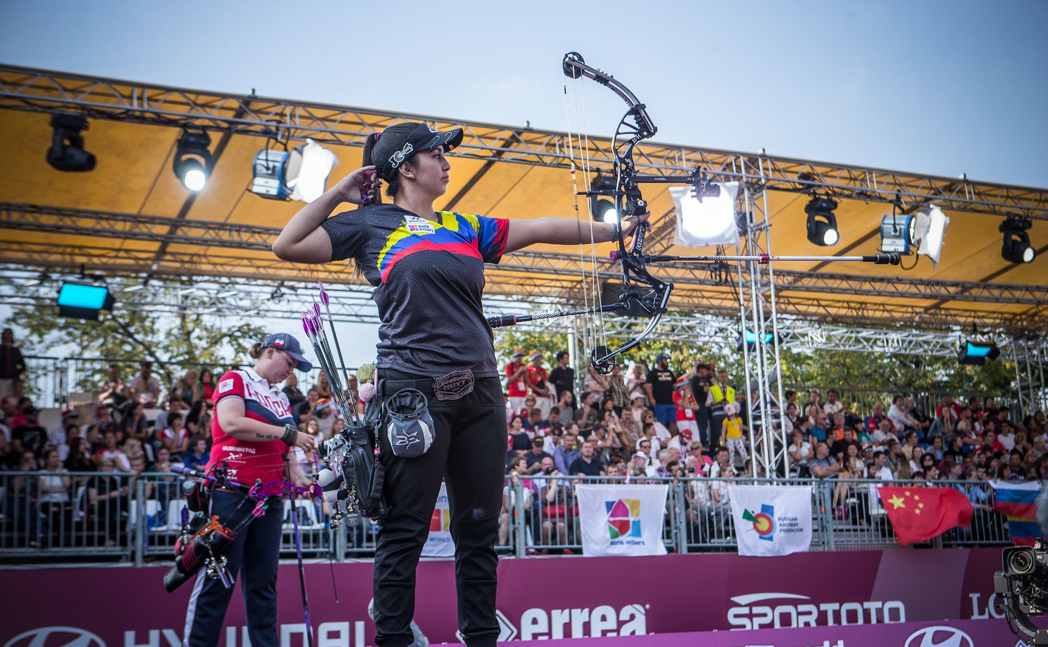 Sara Lopez won a record fifth World Cup Final title ©World Archery