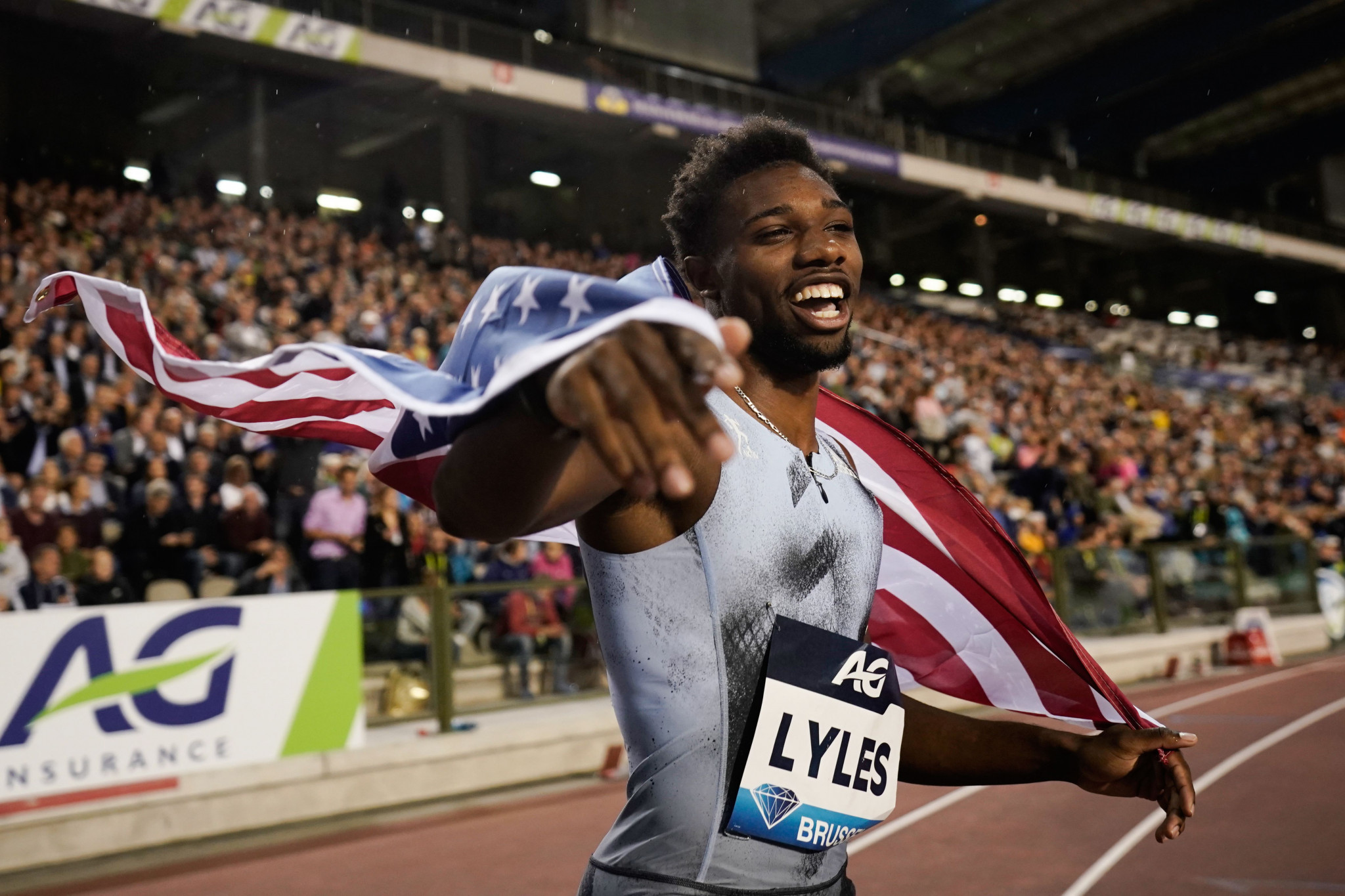 American Noah Lyles won the men's 200m in Brussels ©Getty Images