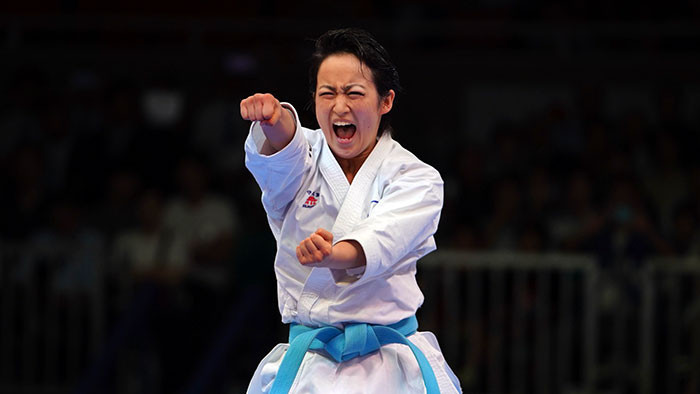 Japan's Kiyou Shimizu won female kata gold at the Karate 1-Premier League ©World Karate Federation