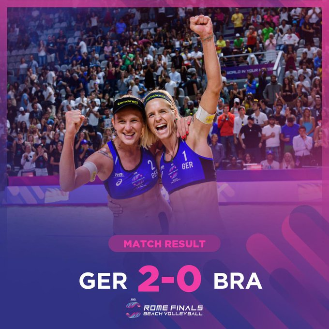 Laura Ludwig and Margareta Kozuch won the women's event in Rome ©FIVB