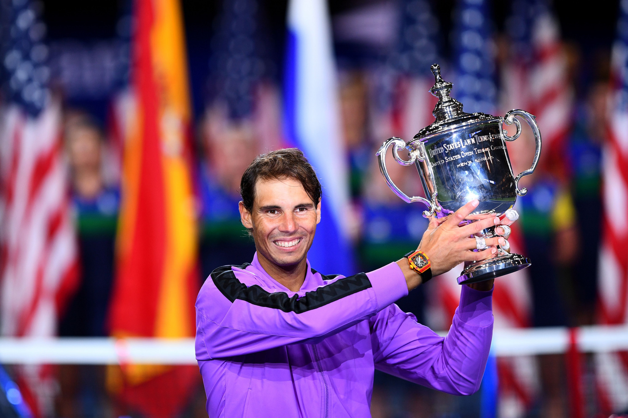 Rafael Nadal won his fourth US Open title after holding off the comeback of Russia's Daniil Medvedev ©Getty Images